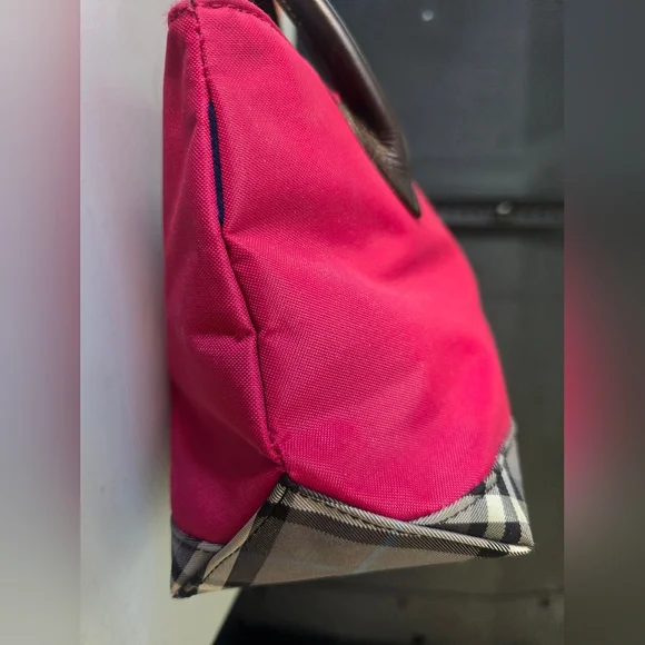 Burberrys Blue Label Hand Bag Nylon Pink Mini Tote - Japan Exclusive-Preowned - Picture 11 of 15